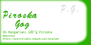 piroska gog business card